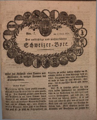 Der aufrichtige und wohlerfahrene Schweizer-Bote (Der Schweizer-Bote) Donnerstag 17. Februar 1820