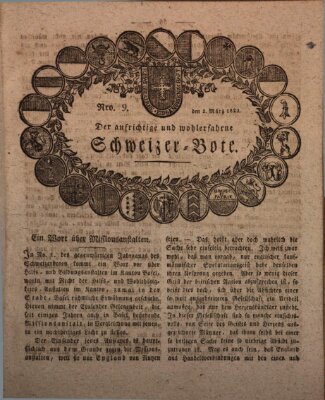 Der aufrichtige und wohlerfahrene Schweizer-Bote (Der Schweizer-Bote) Donnerstag 2. März 1820