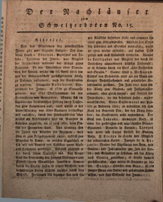 Der aufrichtige und wohlerfahrene Schweizer-Bote (Der Schweizer-Bote) Donnerstag 13. April 1820