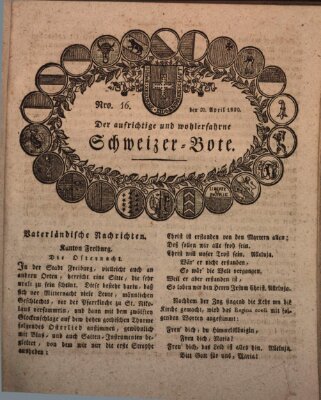 Der aufrichtige und wohlerfahrene Schweizer-Bote (Der Schweizer-Bote) Donnerstag 20. April 1820