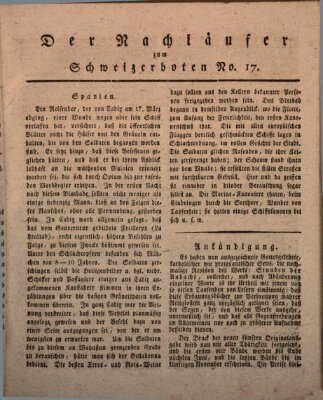 Der aufrichtige und wohlerfahrene Schweizer-Bote (Der Schweizer-Bote) Donnerstag 27. April 1820