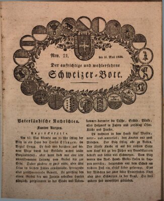 Der aufrichtige und wohlerfahrene Schweizer-Bote (Der Schweizer-Bote) Donnerstag 25. Mai 1820