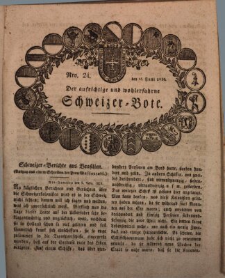 Der aufrichtige und wohlerfahrene Schweizer-Bote (Der Schweizer-Bote) Donnerstag 15. Juni 1820