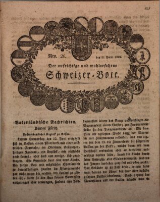 Der aufrichtige und wohlerfahrene Schweizer-Bote (Der Schweizer-Bote) Donnerstag 29. Juni 1820