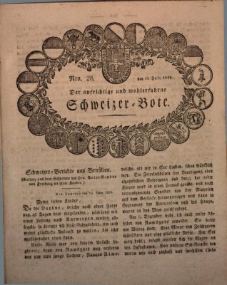 Der aufrichtige und wohlerfahrene Schweizer-Bote (Der Schweizer-Bote) Donnerstag 13. Juli 1820