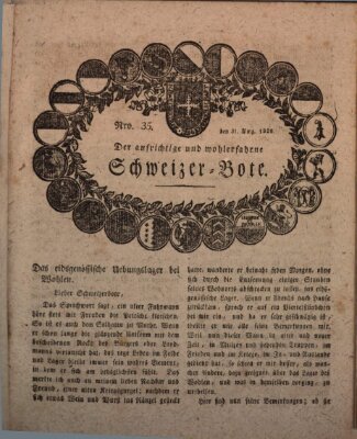 Der aufrichtige und wohlerfahrene Schweizer-Bote (Der Schweizer-Bote) Donnerstag 31. August 1820