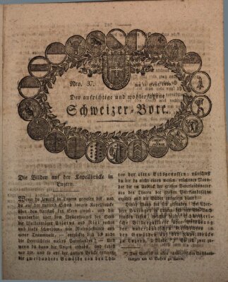 Der aufrichtige und wohlerfahrene Schweizer-Bote (Der Schweizer-Bote) Donnerstag 14. September 1820