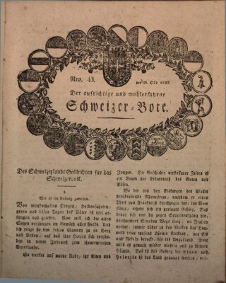 Der aufrichtige und wohlerfahrene Schweizer-Bote (Der Schweizer-Bote) Donnerstag 26. Oktober 1820