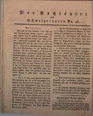 Der aufrichtige und wohlerfahrene Schweizer-Bote (Der Schweizer-Bote) Donnerstag 30. November 1820