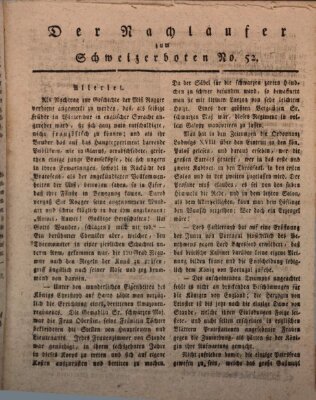 Der aufrichtige und wohlerfahrene Schweizer-Bote (Der Schweizer-Bote) Donnerstag 28. Dezember 1820