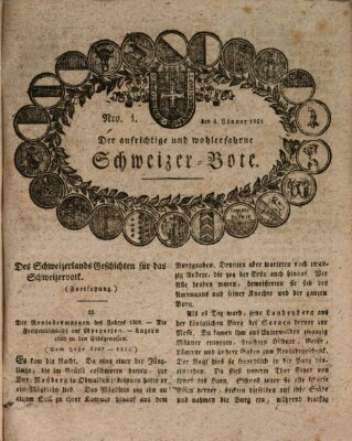 Der aufrichtige und wohlerfahrene Schweizer-Bote (Der Schweizer-Bote) Donnerstag 4. Januar 1821