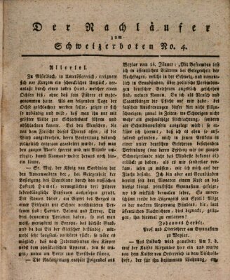 Der aufrichtige und wohlerfahrene Schweizer-Bote (Der Schweizer-Bote) Donnerstag 25. Januar 1821