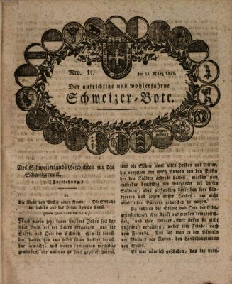 Der aufrichtige und wohlerfahrene Schweizer-Bote (Der Schweizer-Bote) Donnerstag 15. März 1821