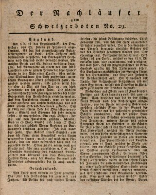 Der aufrichtige und wohlerfahrene Schweizer-Bote (Der Schweizer-Bote) Donnerstag 19. Juli 1821