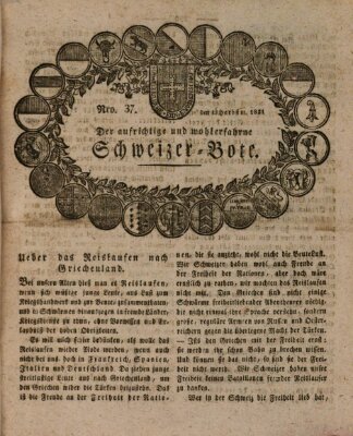 Der aufrichtige und wohlerfahrene Schweizer-Bote (Der Schweizer-Bote) Donnerstag 13. September 1821