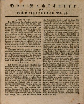 Der aufrichtige und wohlerfahrene Schweizer-Bote (Der Schweizer-Bote) Donnerstag 8. November 1821