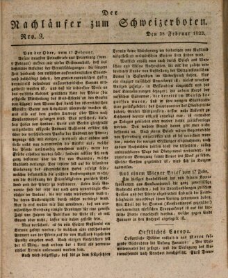 Der aufrichtige und wohlerfahrene Schweizer-Bote (Der Schweizer-Bote) Donnerstag 28. Februar 1822