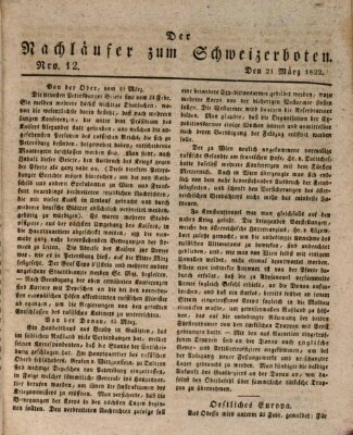 Der aufrichtige und wohlerfahrene Schweizer-Bote (Der Schweizer-Bote) Donnerstag 21. März 1822