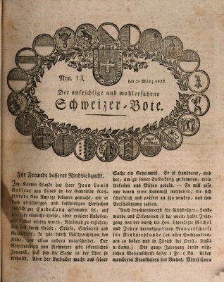 Der aufrichtige und wohlerfahrene Schweizer-Bote (Der Schweizer-Bote) Donnerstag 28. März 1822