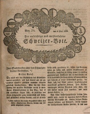 Der aufrichtige und wohlerfahrene Schweizer-Bote (Der Schweizer-Bote) Donnerstag 16. Mai 1822