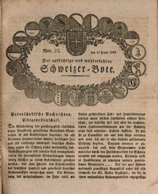 Der aufrichtige und wohlerfahrene Schweizer-Bote (Der Schweizer-Bote) Donnerstag 20. Juni 1822