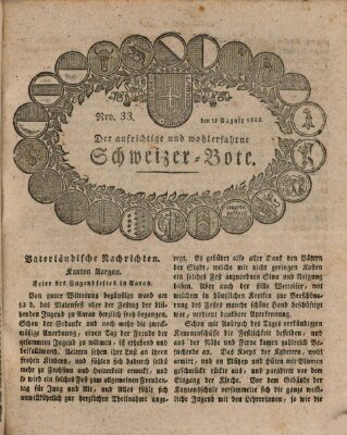 Der aufrichtige und wohlerfahrene Schweizer-Bote (Der Schweizer-Bote) Donnerstag 15. August 1822