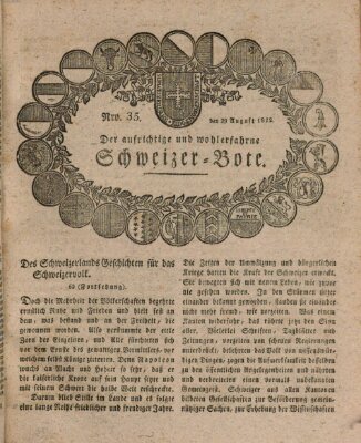 Der aufrichtige und wohlerfahrene Schweizer-Bote (Der Schweizer-Bote) Donnerstag 29. August 1822