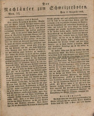 Der aufrichtige und wohlerfahrene Schweizer-Bote (Der Schweizer-Bote) Donnerstag 29. August 1822