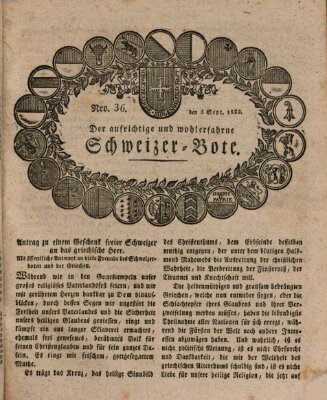 Der aufrichtige und wohlerfahrene Schweizer-Bote (Der Schweizer-Bote) Donnerstag 5. September 1822