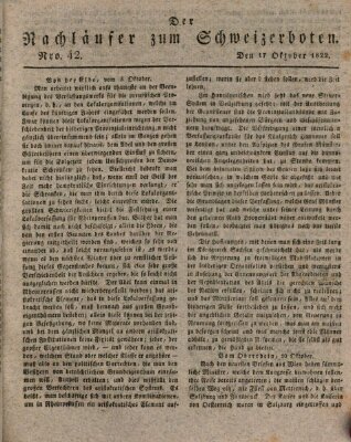 Der aufrichtige und wohlerfahrene Schweizer-Bote (Der Schweizer-Bote) Donnerstag 17. Oktober 1822