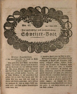 Der aufrichtige und wohlerfahrene Schweizer-Bote (Der Schweizer-Bote) Donnerstag 7. November 1822