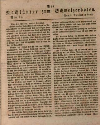 Der aufrichtige und wohlerfahrene Schweizer-Bote (Der Schweizer-Bote) Donnerstag 21. November 1822