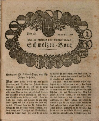 Der aufrichtige und wohlerfahrene Schweizer-Bote (Der Schweizer-Bote) Donnerstag 19. Dezember 1822