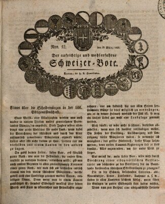 Der aufrichtige und wohlerfahrene Schweizer-Bote (Der Schweizer-Bote) Donnerstag 20. März 1823