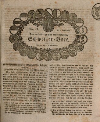 Der aufrichtige und wohlerfahrene Schweizer-Bote (Der Schweizer-Bote) Donnerstag 27. März 1823