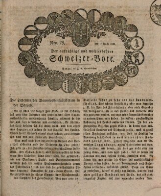 Der aufrichtige und wohlerfahrene Schweizer-Bote (Der Schweizer-Bote) Donnerstag 17. Juli 1823