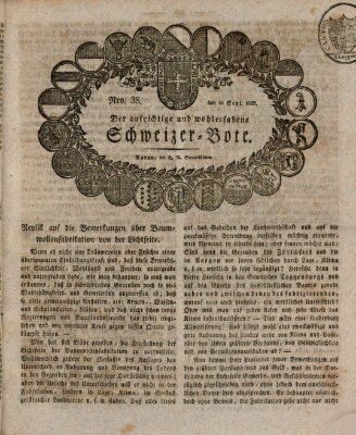 Der aufrichtige und wohlerfahrene Schweizer-Bote (Der Schweizer-Bote) Donnerstag 18. September 1823