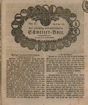 Der aufrichtige und wohlerfahrene Schweizer-Bote (Der Schweizer-Bote) Donnerstag 20. November 1823