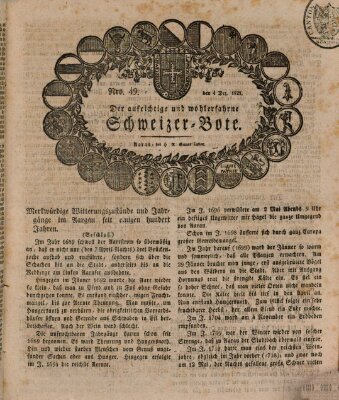 Der aufrichtige und wohlerfahrene Schweizer-Bote (Der Schweizer-Bote) Donnerstag 4. Dezember 1823