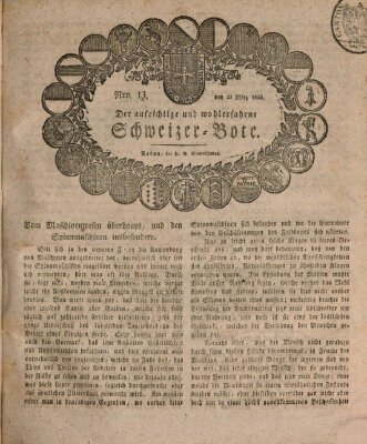 Der aufrichtige und wohlerfahrene Schweizer-Bote (Der Schweizer-Bote) Donnerstag 25. März 1824