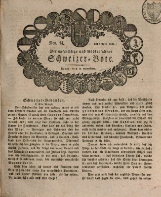 Der aufrichtige und wohlerfahrene Schweizer-Bote (Der Schweizer-Bote) Donnerstag 1. April 1824