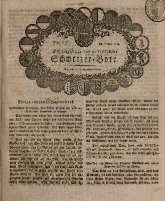 Der aufrichtige und wohlerfahrene Schweizer-Bote (Der Schweizer-Bote) Donnerstag 15. Juli 1824