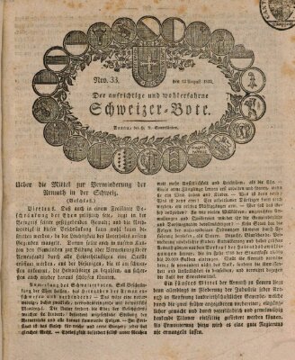 Der aufrichtige und wohlerfahrene Schweizer-Bote (Der Schweizer-Bote) Donnerstag 12. August 1824