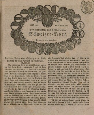 Der aufrichtige und wohlerfahrene Schweizer-Bote (Der Schweizer-Bote) Donnerstag 26. August 1824