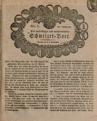 Der aufrichtige und wohlerfahrene Schweizer-Bote (Der Schweizer-Bote) Donnerstag 7. Oktober 1824