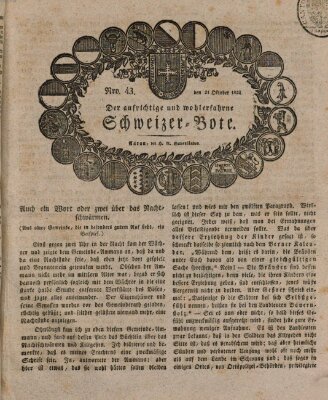 Der aufrichtige und wohlerfahrene Schweizer-Bote (Der Schweizer-Bote) Donnerstag 21. Oktober 1824