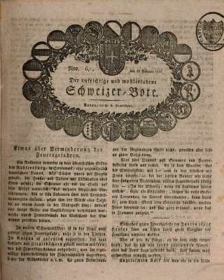 Der aufrichtige und wohlerfahrene Schweizer-Bote (Der Schweizer-Bote) Donnerstag 10. Februar 1825