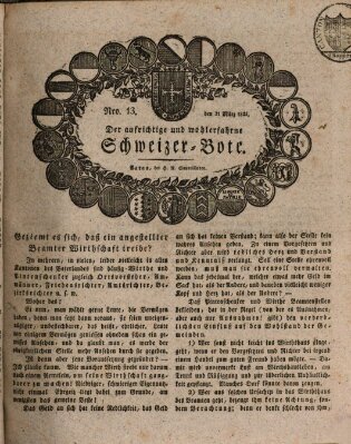 Der aufrichtige und wohlerfahrene Schweizer-Bote (Der Schweizer-Bote) Donnerstag 31. März 1825