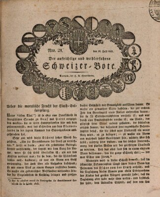 Der aufrichtige und wohlerfahrene Schweizer-Bote (Der Schweizer-Bote) Donnerstag 14. Juli 1825