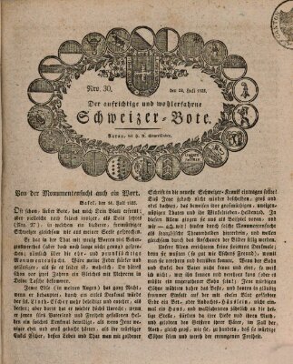 Der aufrichtige und wohlerfahrene Schweizer-Bote (Der Schweizer-Bote) Donnerstag 28. Juli 1825